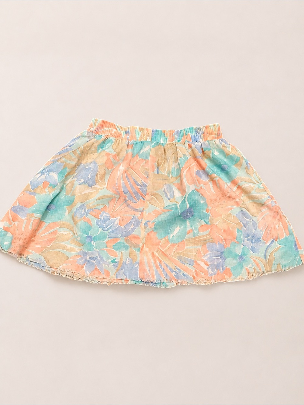 VTG Cut Off Convertible Floral Crop Baby Doll Tube Top / A-Line Flare Mini Skirt - Picture 12 of 16